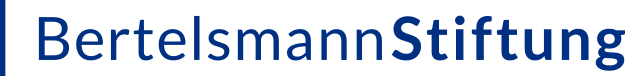 KI generiert: Das Bild zeigt das Logo der Bertelsmann Stiftung, das aus dem Namen in blauer Schrift besteht. Der Hauptinhalt des Bildes ist der Name der Organisation.