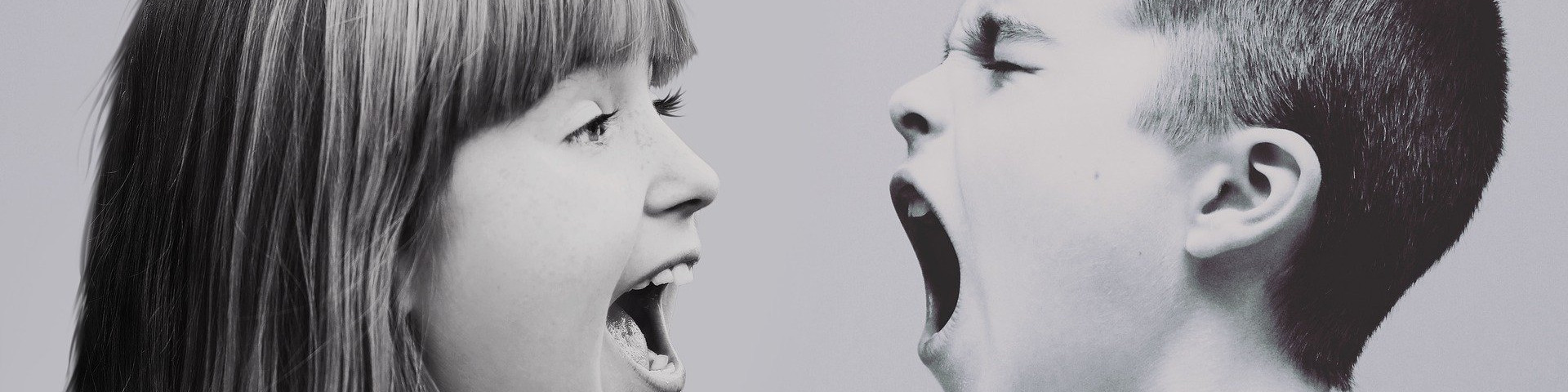 KI generiert: Das Bild zeigt zwei Kinder, ein Mädchen und einen Jungen, die sich gegenüberstehen und sich gegenseitig anschreien. Der Hauptinhalt des Bildes ist ein Streit oder eine Auseinandersetzung zwischen den beiden Kindern.
