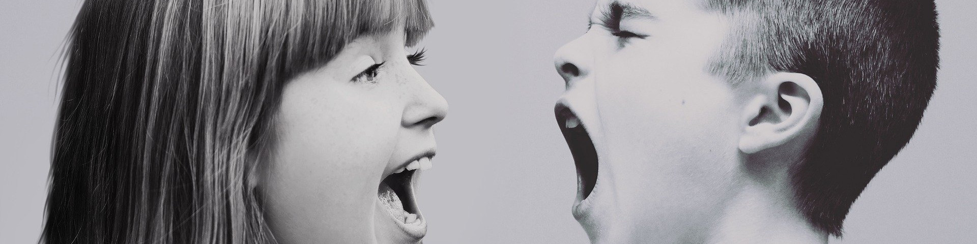 KI generiert: Das Bild zeigt zwei Kinder, ein Mädchen und einen Jungen, die sich gegenüberstehen und sich gegenseitig anschreien. Der Hauptinhalt des Bildes ist der emotionale Konflikt oder die Auseinandersetzung zwischen den beiden Kindern.
