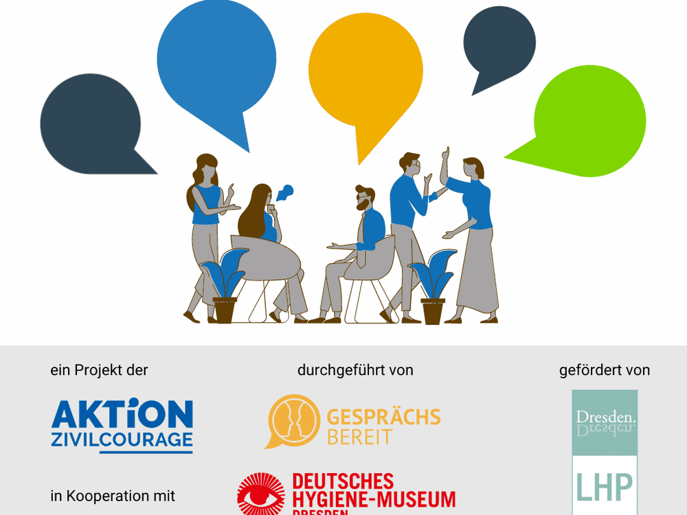KI generiert: Das Bild zeigt eine Gruppe von Menschen, die in einer Diskussion oder einem Meeting stehen und gestikulieren, während bunte Sprechblasen über ihren Köpfen schweben. Der Hauptinhalt des Bildes ist die Darstellung einer lebhaften und interaktiven Kommunikation oder Brainstorming-Sitzung.